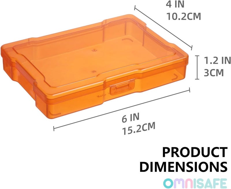 OMNISAFE 4x6 Photo Storage Cases, 6 Inner Colorful Plastic Craft Storage Container, Acid-Free Box for Pictures, Crafts, Scrapbooking, Photo Keeper - Image 2
